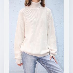 Brandy Melville Cream Turtleneck Sweater